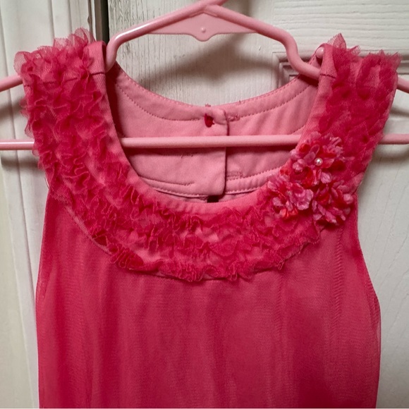 Pink Ruffled Kids Dress - Picture 3 of 5